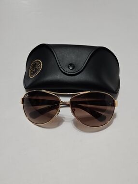 Ray-Ban RB3386 Aviator Gold Brown Gradient 63 Italy w/Case Unisex Frames
